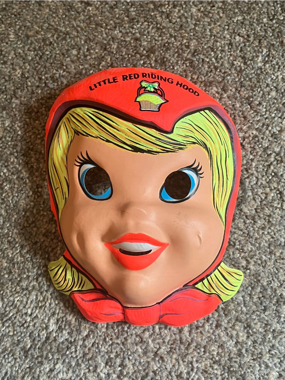 Vintage 1960’s Ben Cooper Little Red Riding Hood Halloween Costume Mask